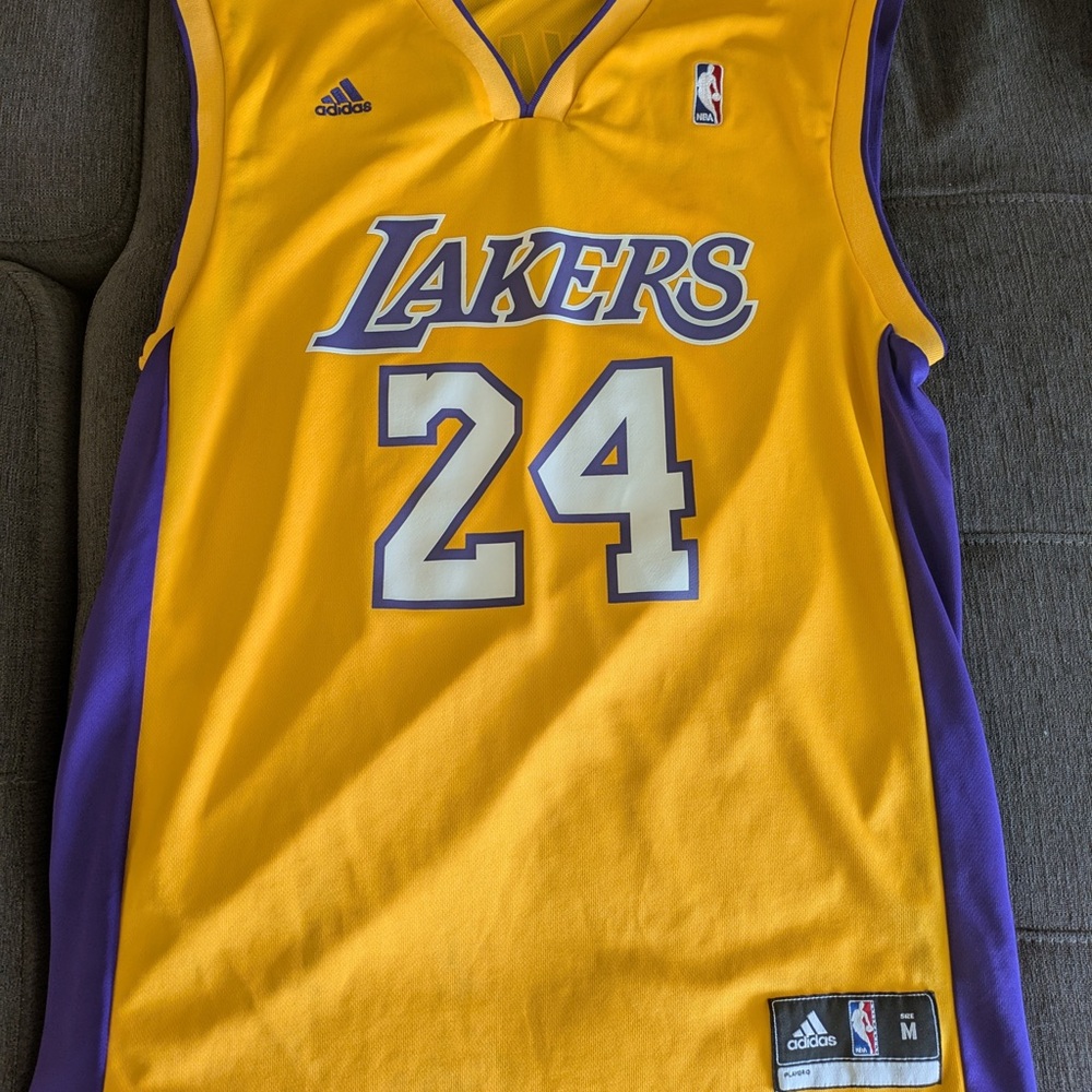 Adidas Gold and Purple kobe jersey